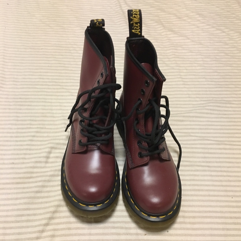 Maroon Dr. Martens